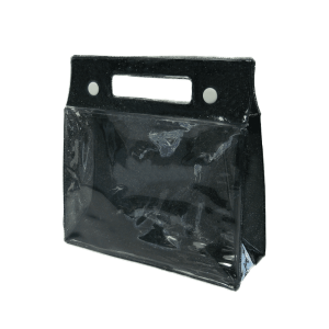 Black Cosmetic Snap Bag