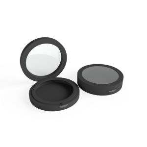 Mineral Based Pressed Face Powder (Round Matte Black Compact)