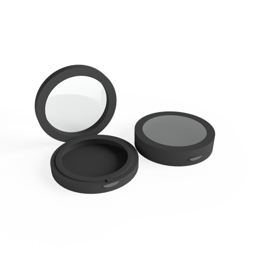 Floral Shimmer (Round Matte Black Compact w/ Window)